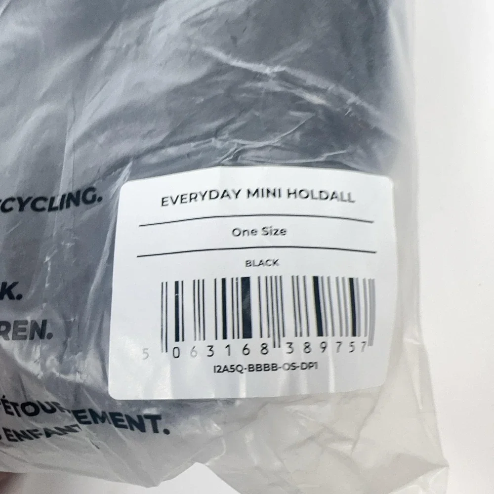 Gymshark Black Everyday Mini Holdall Duffle Bag One Size Gym Soft Case